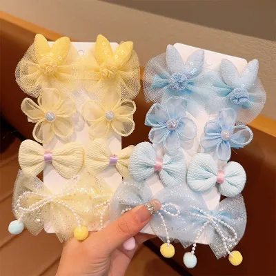 10 Pcs Colorful Sweet Pearl Flower Hair Clip (1 pata)